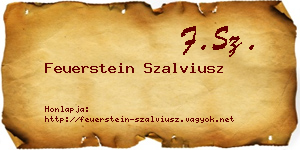 Feuerstein Szalviusz névjegykártya